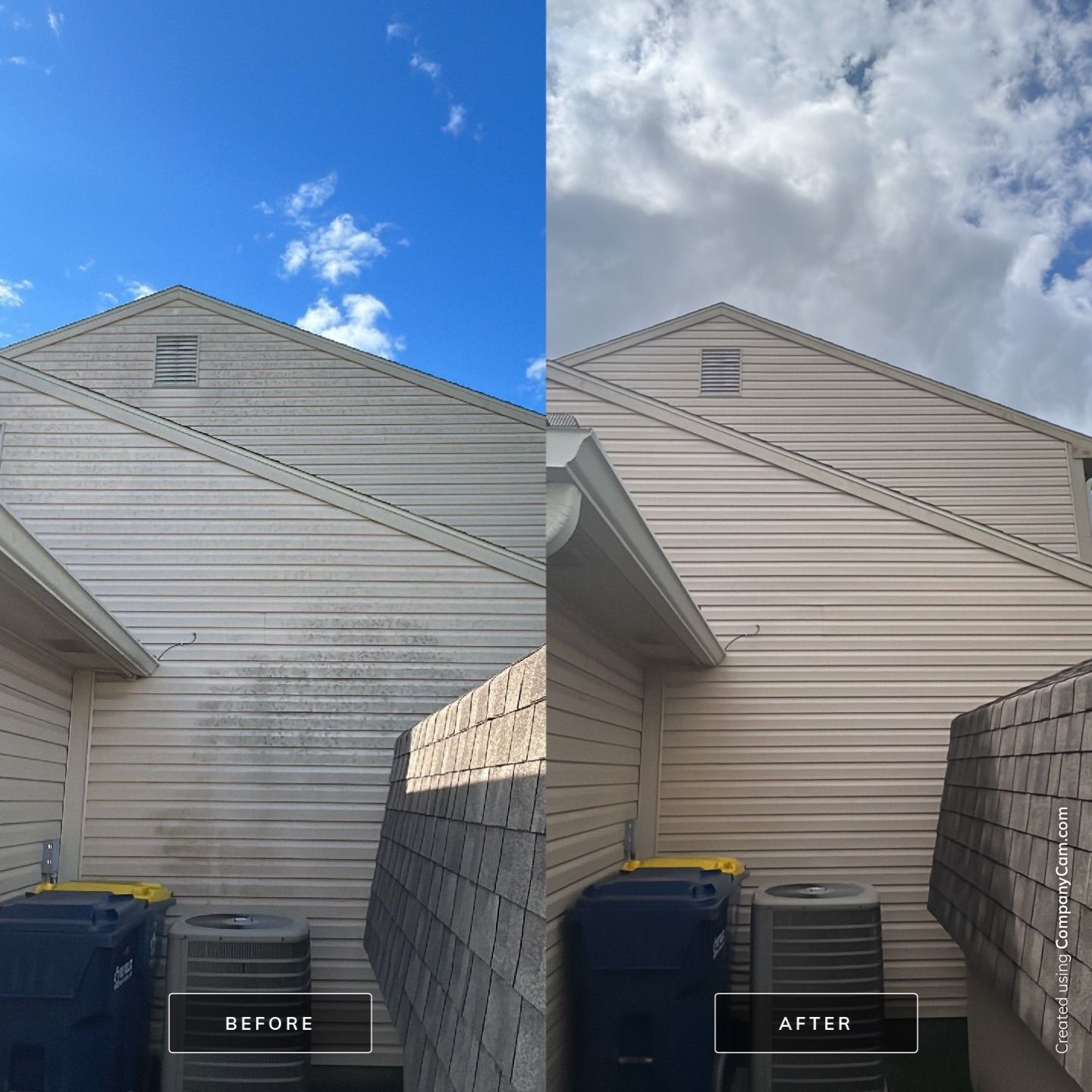 Driveway pressure washing in Champaign County — concrete cleaning job in progress